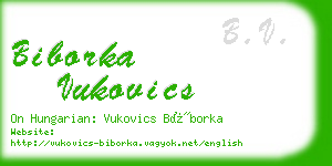 biborka vukovics business card